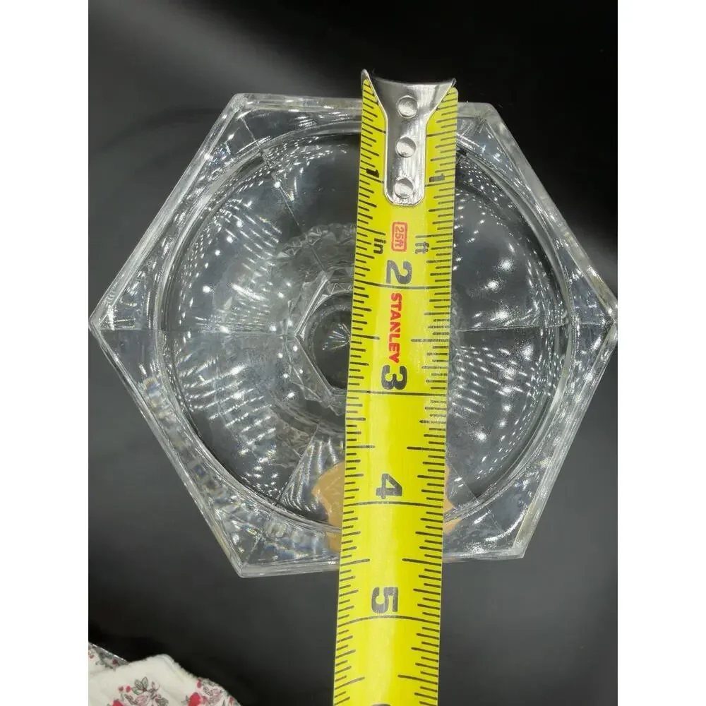 Vintage Val St Lambert Crystal Medici Vase Belgium Pedestal Urn 9.25” Label